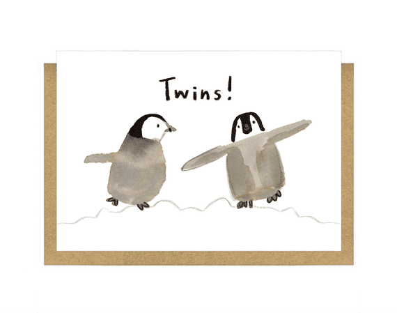 Gemma O'Neill Artist & Illustrator | Twins Baby Card | New Baby Twins Cards