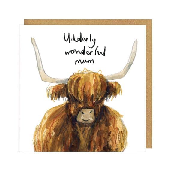Gemma O'Neill Artist & Illustrator | Udderly Wonderful Mum Mother's Day Card | Mum Cards