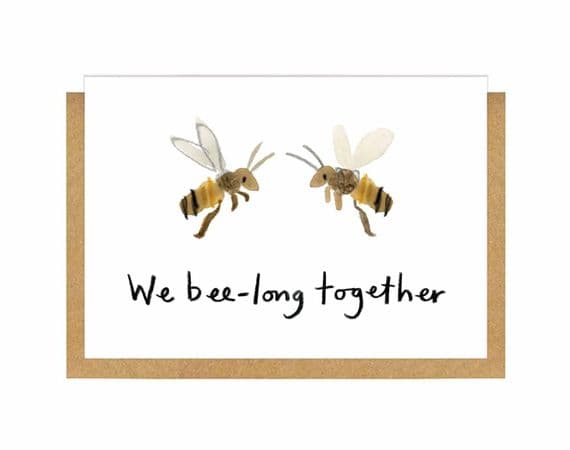 Gemma O'Neill Artist & Illustrator | We Bee-Long Together Valentine's Card | Love Cards