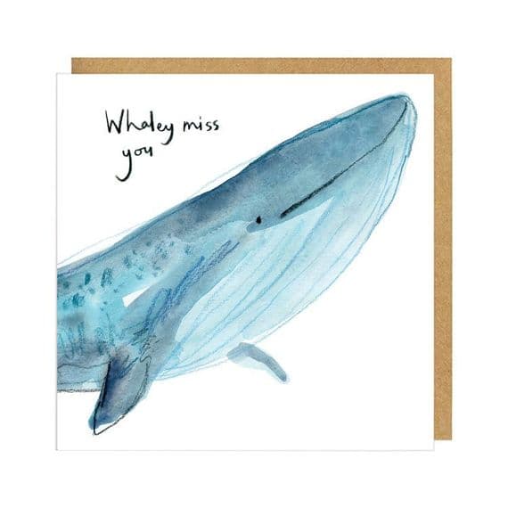 Gemma O'Neill Artist & Illustrator | Whaley Miss You Card | Missing You Card