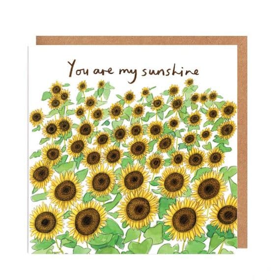 Gemma O'Neill Artist & Illustrator | You Are My sunshine Sunflowers Card | Love Cards