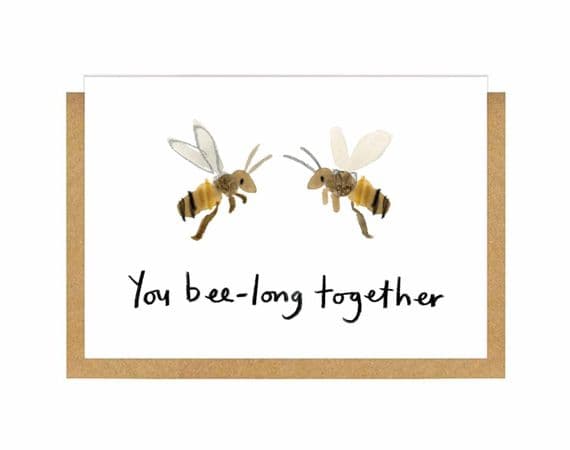 Gemma O'Neill Artist & Illustrator | You Bee-Long Together Valentine's Card | Anniversary Cards
