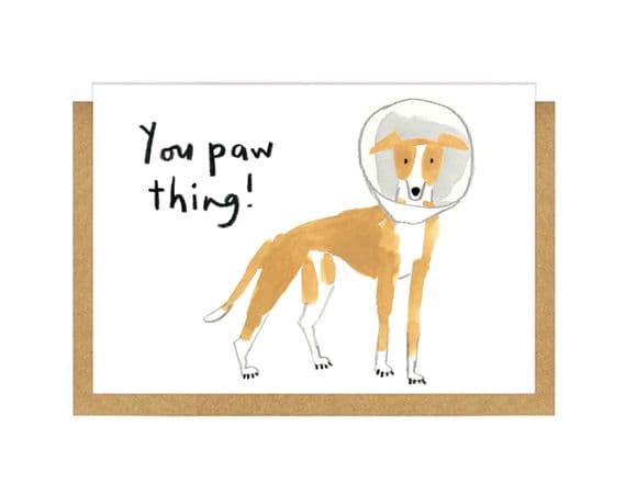 Gemma O'Neill Artist & Illustrator | You Poor Thing Card | Thinking of You Paw Thing Dog Cards