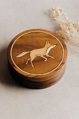 George Brain | Fox Wooden Walnut Memento Box