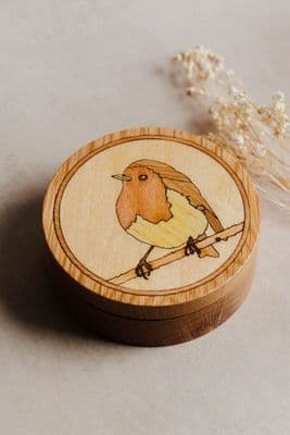 George Brain | Robin Wooden Oak Memento Box