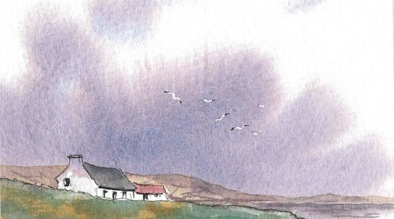 George Gourley Artist | Landscape #9 Original Watercolour Painting | Northern Ireland