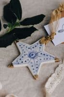 The Barley House Ceramics | Handmade Ceramic Christmas Star Decoration | Christmas Decorations