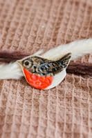 The Barley House Ceramics | Handmade Ceramic Robin Brooch | Ceramic Brooches | Ireland