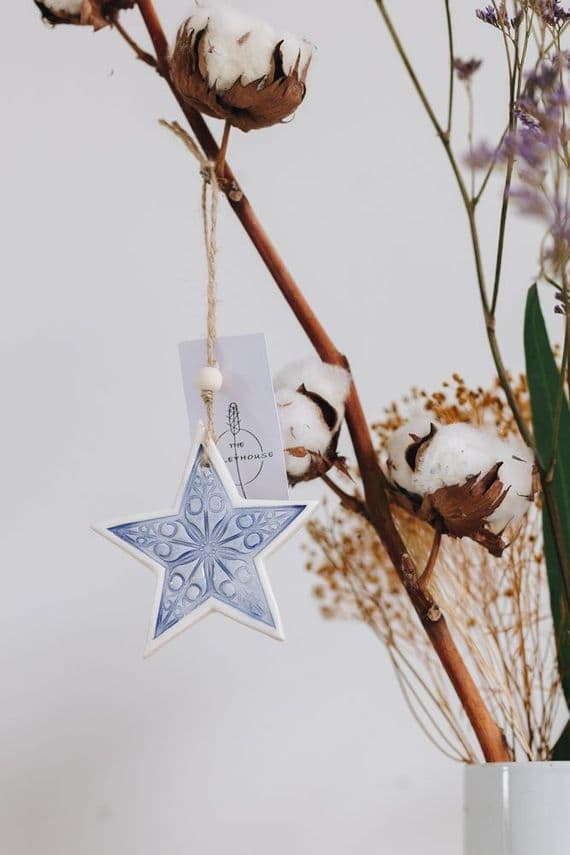 The Barley House Ceramics | Handmade Ceramic Star Decoration | Ceramic Decorations