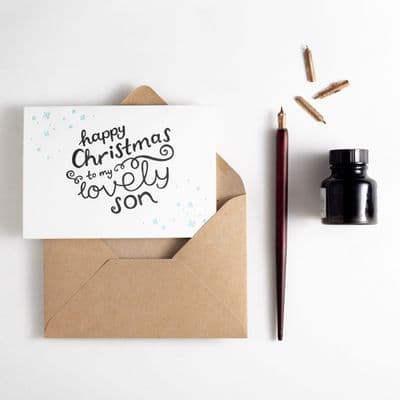 Hunter Paper Co | Lovely Son Christmas Card