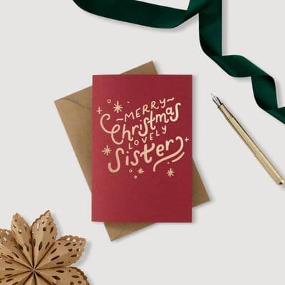Hunter Paper Co | Merry Christmas Lovely Sister Card