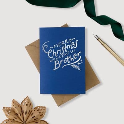 Hunter Paper Co | Merry Christmas Wonderful Brother Card