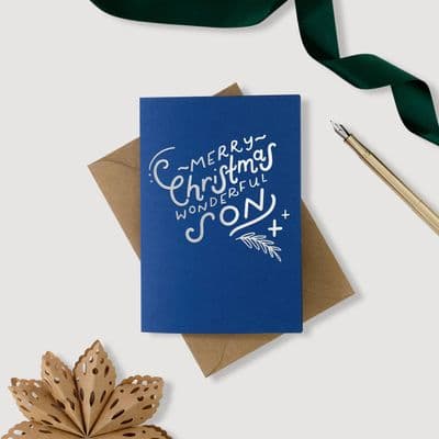 Hunter Paper Co | Merry Christmas Wonderful Son Card