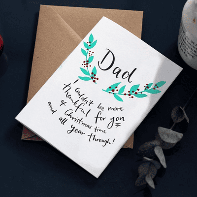 Hunter Paper Co | Thankful Dad Christmas Card
