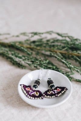 Janice Gilmore | Purple Aziza Earrings