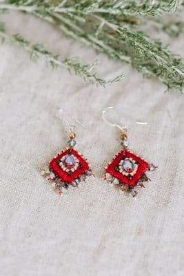 Janice Gilmore | Red Diamond Earrings