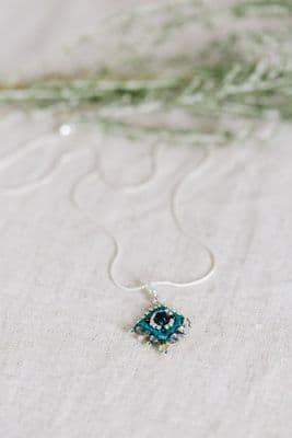Janice Gilmore | Kingfisher Green Diamond Pendant