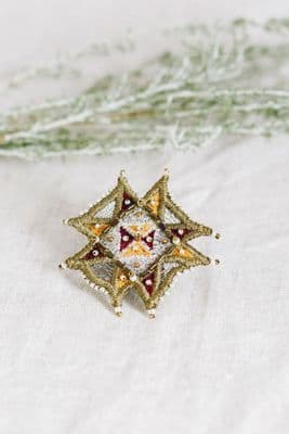 Janice Gilmore | Olive & Claret Star Brooch