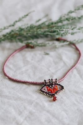 Janice Gilmore | Dusky Pink Kilim Necklace