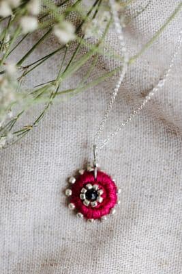 Janice Gilmore | Magenta Round Pendant