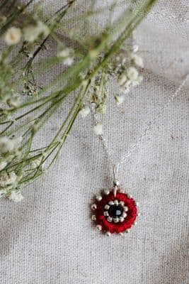 Janice Gilmore | Red Round Pendant