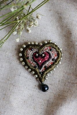 Janice Gilmore | Sage Heart Brooch
