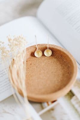 Joanne Tinley | Golden Leaf Cup Drop Earrings