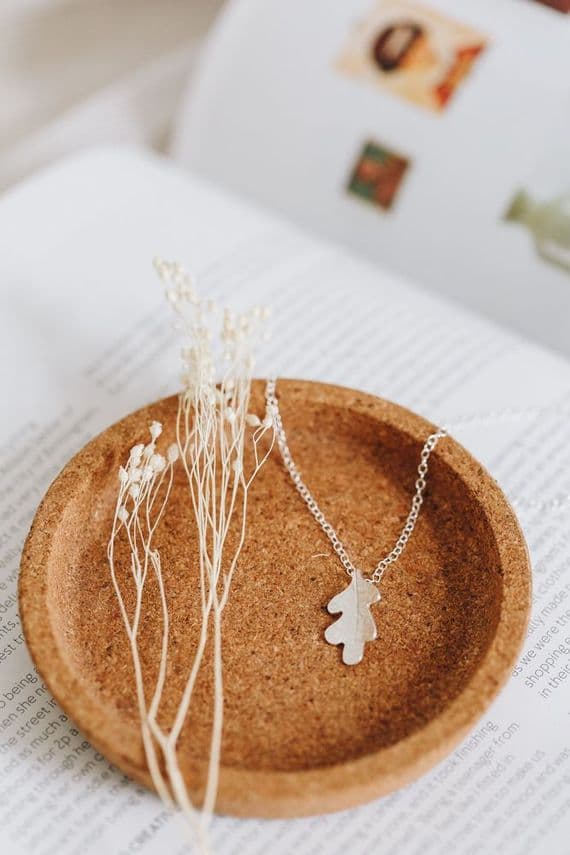 Joanne Tinley Jewellery | Sterling Silver Handmade Oak Leaf Pendant