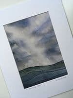 Jude Fenton Artist | It's Teeming Watercolour Landscape Print | Northern Ireland Art