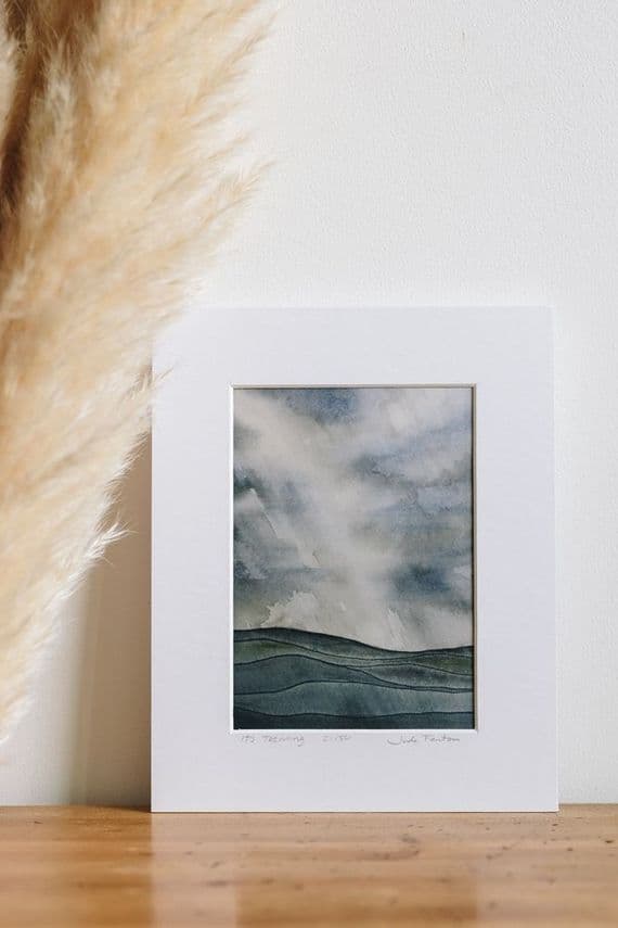 Jude Fenton Artist | It's Teeming Watercolour Landscape Print | Northern Ireland Art