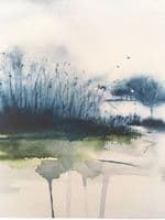 Jude Fenton Artist | Misty Rain Strangford Watercolour Landscape Print | Northern Ireland Art