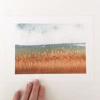 Jude Fenton Artist | Warm Breeze Watercolour Landscape Print | Northern Ireland Art