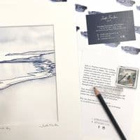 Jude Fenton Artist | Whitepark Bay Watercolour Landscape Print | Northern Ireland Art