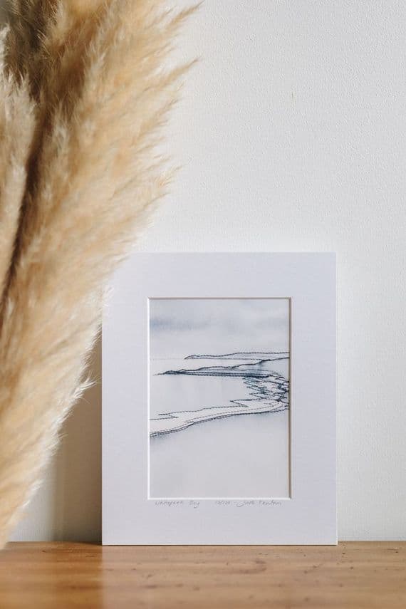 Jude Fenton Artist | Whitepark Bay Watercolour Landscape Print | Northern Ireland Art