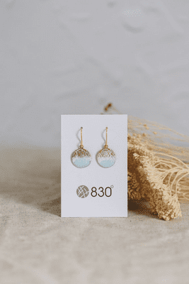 Justine Nettleton Round Drop Earrings | Rose