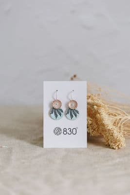 Justine Nettleton Two Part Earrings | Leaf