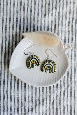 Karen Risby | Green Rainbow Earrings