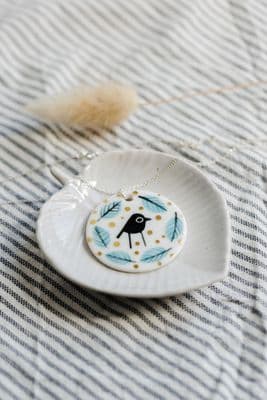 Karen Risby | Round Bird Pendant
