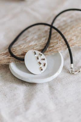 Kate Wilkinson Athena Cork & Rubber Pendant