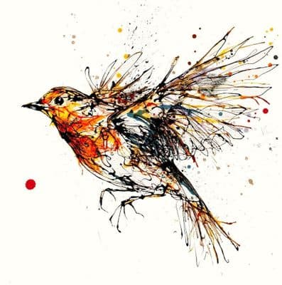 Kathryn Callaghan | Airborne Robin Print