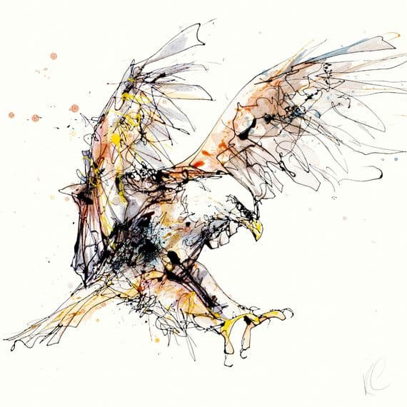 Kathryn Callaghan Artist | Descending Eagle Print | KC Fine Art | Northern Ireland