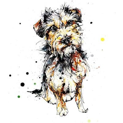 Kathryn Callaghan | Expectation Terrier Dog Print