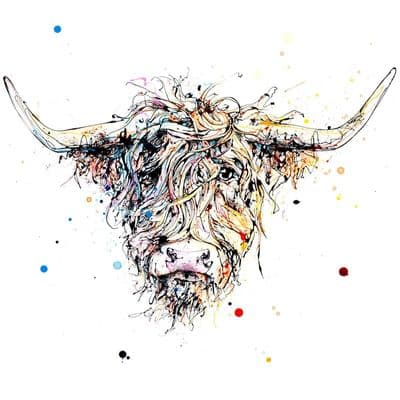 Kathryn Callaghan | Harris Highland Cow Print