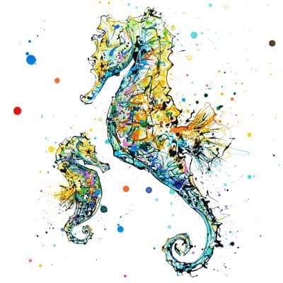 Kathryn Callaghan | Mini Me Seahorses Print