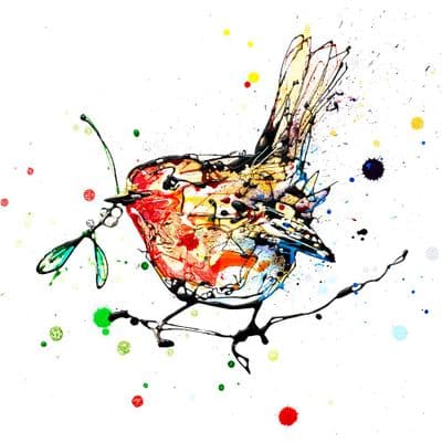 Kathryn Callaghan | Mistletoe Robin Print