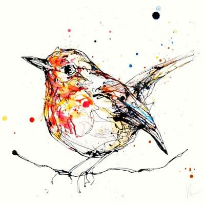 Kathryn Callaghan | Peekaboo Robin Print