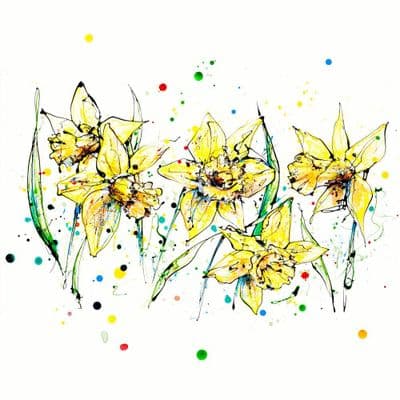 Kathryn Callaghan | Ray of Sunshine Daffodils Print