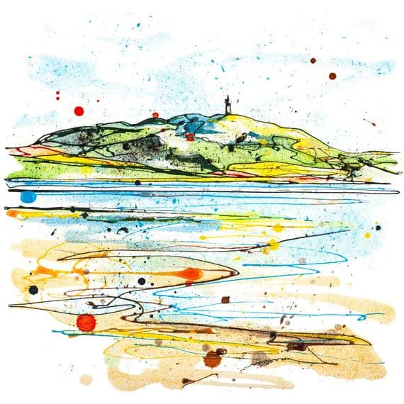 Kathryn Callaghan Artist | Scrabo from the Lough Print | KC Fine Art | Northern Ireland