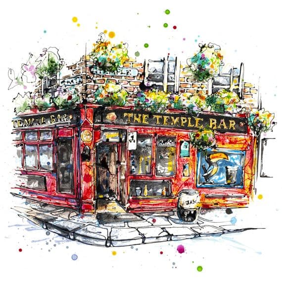 Kathryn Callaghan Artist | Temple Bar Dublin Print | KC Fine Art | Northern Ireland
