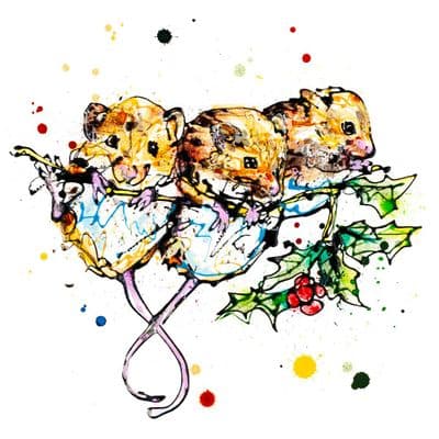 Kathryn Callaghan | Three Amigos Harvest Mice Print